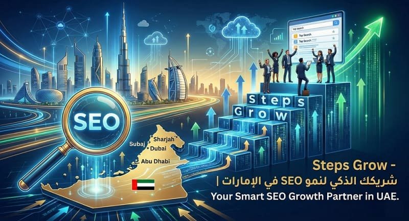شركة سيو في الإمارات – تحسين محركات البحث وبناء حضور رقمي قوي مع Steps Grow